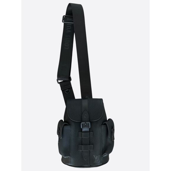Louis Vuitton Black Taurillon Nano Christopher Sling Bag - Picture 1 of 4